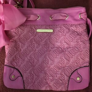 Juicy Couture Pink Embroidered Crossbody Bag
